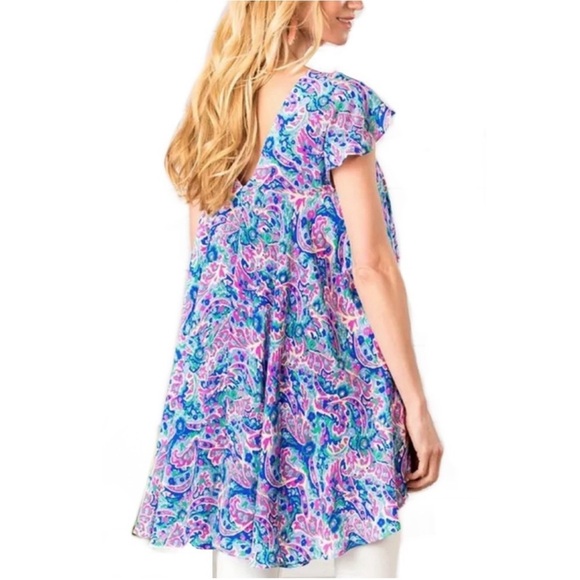 Matilda Jane Multicolor Paisley V-Neck Tunic - Picture 2 of 10